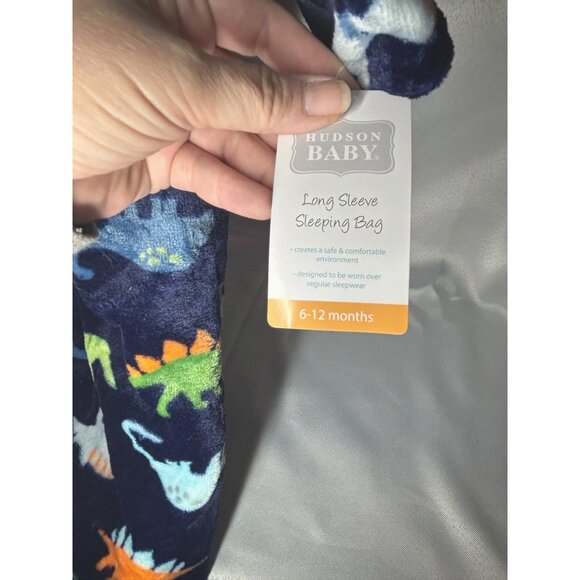 Hudson Baby Long Sleeve Sleeping Bag 6-12 Months Dinosaur Print 100% Polyester - Picture 3 of 4